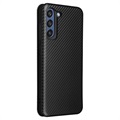 Samsung Galaxy S21 FE 5G Flip Case - Koolstofvezel - Zwart