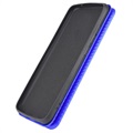 iPhone 13 Mini Flip Case - Koolstofvezel - Blauw