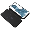 iPhone 14 Pro Flip Case - Koolstofvezel - Zwart