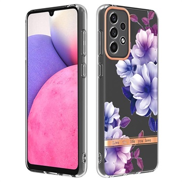 Flower Series Samsung Galaxy A33 5G TPU Case - Paars Begonia