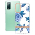 Flower Series Samsung Galaxy S20 FE TPU Hoesje - Blauwe pioen