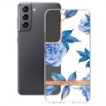 Flower Series Samsung Galaxy S22 5G TPU Case - Blauwe pioen