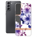 Flower Series Samsung Galaxy S22 5G TPU Case - Paars Begonia