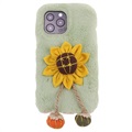Fluffy Plush iPhone 13 Pro Hybrid Case - Zonnebloem