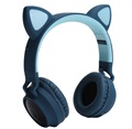 Opvouwbare Bluetooth Cat Ear-hoofdtelefoon voor kinderen - Groen