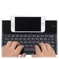 Opvouwbare Bluetooth-toetsenbord- en desktophouder - Zwart