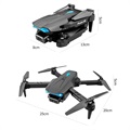 Opvouwbare FPV Mini Drone met 4K Dual Camera S89 - Zwart