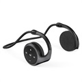 Opvouwbare Bluetooth-koptelefoon met nekband A23 - Zwart