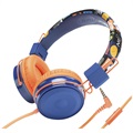 Opvouwbare on-ear stereo kinderhoofdtelefoon B2 - 3,5 mm - oranje / blauw