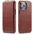 Fashion iPhone 14 Pro Vertical Flip Case - Bruin