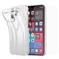 Saii 2-in-1 iPhone 15 Plus TPU-hoesje en schermbeschermer van gehard glas