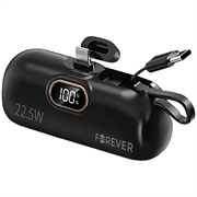 Forever MTB-100 Lightning Mini Power Bank 5000mAh - 22.5W - Zwart