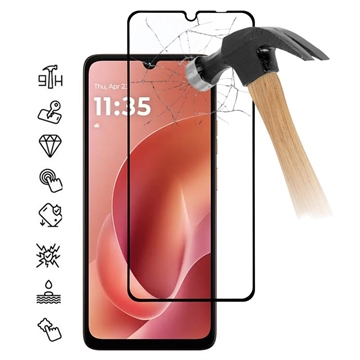 Motorola Moto G06/G06 Power Volledige Dekking Glazen Screenprotector - 9H - Zwarte rand