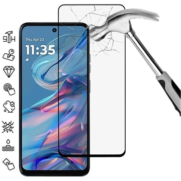 Motorola Moto G45 Full Cover Glazen Screenprotector - Zwarte Rand