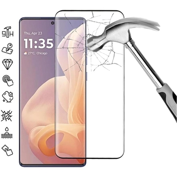 Motorola Moto G85/S50 Neo Full Cover Glazen Screenprotector - Zwarte Rand