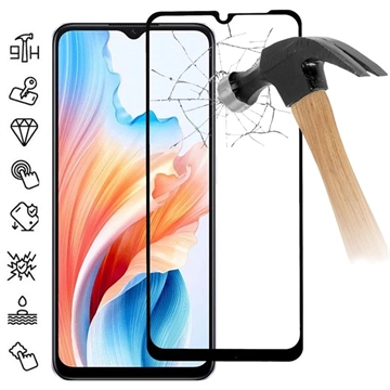 Oppo A59 Full Cover Glazen Screenprotector - Zwarte Rand