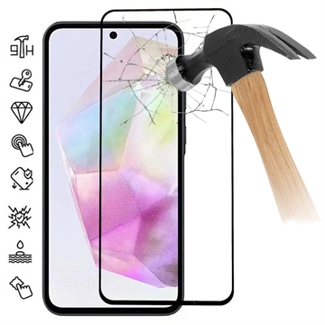 Samsung Galaxy A35 Full Cover Glazen Screenprotector - Zwarte Rand