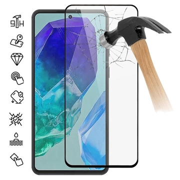 Samsung Galaxy M55 Full Cover Glazen Screenprotector - Zwarte Rand