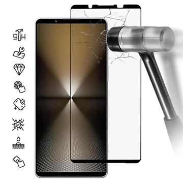Sony Xperia 1 VI Full Cover Glazen Screenprotector - Zwarte Rand