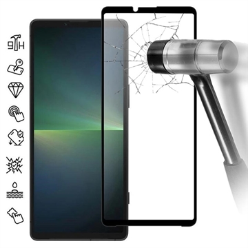 Sony Xperia 10 VI Full Cover Glazen Screenprotector - Zwarte Rand