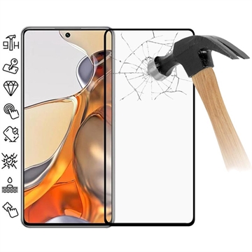 Xiaomi 11T/11T Pro Full Cover Glazen Screenprotector - Zwarte Rand