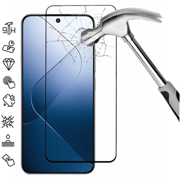 Xiaomi 14 Full Cover Glazen Screenprotector - Zwarte Rand