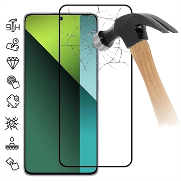 Xiaomi Redmi Note 13 Pro+ Full Cover Glazen Screenprotector - Zwarte Rand