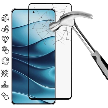 Xiaomi Redmi Note 14 4G/5G Full Cover Glazen Screenprotector - Zwarte Rand