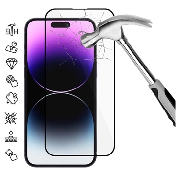 iPhone 16 Pro Full Cover Glazen Screenprotector - Zwarte Rand