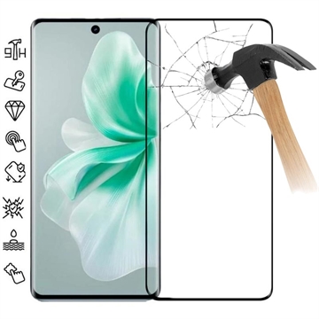 vivo S18/S18 Pro Full Cover Glazen Screenprotector - Zwarte Rand