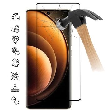 vivo X100/X100 Pro Full Cover Glazen Screenprotector - Zwarte Rand
