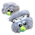 Furry Monster Series Airpods Pro siliconen hoesje - grijs