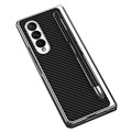 GKK Electroplated Samsung Galaxy Z Fold3 5G Hybrid Case - Koolstofvezel