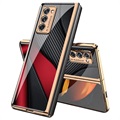 GKK Geschilderd Gehard Glas Samsung Galaxy Z Fold2 5G Case - Rood / Zwart