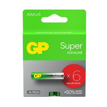 GP Super G-Tech LR03/AAA Alkaline batterijen - 6 stuks.