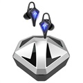 Gaming Bluetooth 5.0 TWS-koptelefoon met oplaadetui K9 - Zilver
