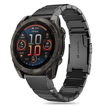 Garmin Fenix 5/6/6 Pro/7/8/E Tech-Protect SteelBandje Roestvrij Staal - 47mm - Zwart