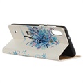 Glam Series Samsung Galaxy A10 Wallet Case - Bloeiende Boom / Blauw