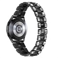 Samsung Galaxy Watch4/Watch4 Classic Glam roestvrijstalen band - zwart
