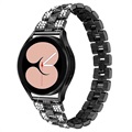 Samsung Galaxy Watch4/Watch4 Classic Glam roestvrijstalen band - zwart