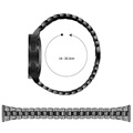 Samsung Galaxy Watch4/Watch4 Classic Glam roestvrijstalen band - zwart