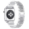 Apple Watch Series SE/6/5/4/3/2/1 Glam Bandje - 44mm, 42mm - Zilver