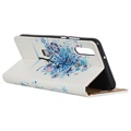 Glam Series Samsung Galaxy A50 Wallet Case - Bloeiende Boom / Blauw