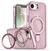 iPhone 16e Glitter Hybride Hoesje met Kickstand - MagSafe Compatibel