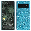 Glitter Series Google Pixel 6 Pro Hybrid Case - Blauw