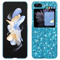 Samsung Galaxy Z Flip5 Glitter Series Hybrid Case - Blauw
