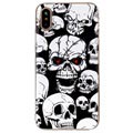 iPhone X / iPhone XS Glow in the Dark TPU Cover - Scary Skulls