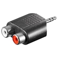 Goobay 3.5mm / 2xRCA Audio Adapter - Zwart
