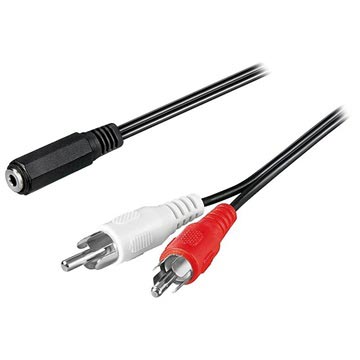 Goobay 3,5 mm vrouwelijke / 2x RCA mannelijke audiokabel