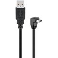 Goobay haakse USB-kabel - A male/B male - 1,8m - Zwart